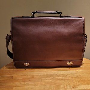 Gil Holsters France Laptop Briefcase, Brown Leather